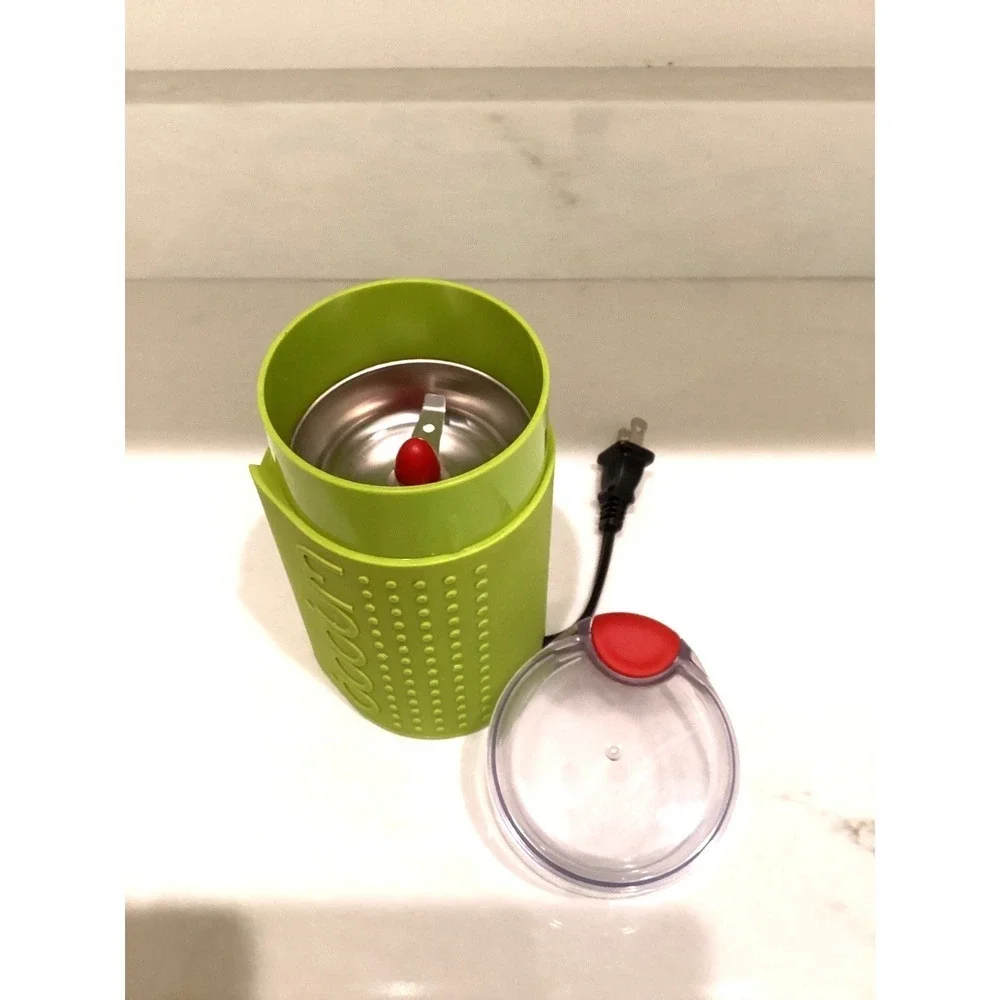 Bodum Bistro Electric Coffee Mill Grinder 11160 Green Compact Works Well